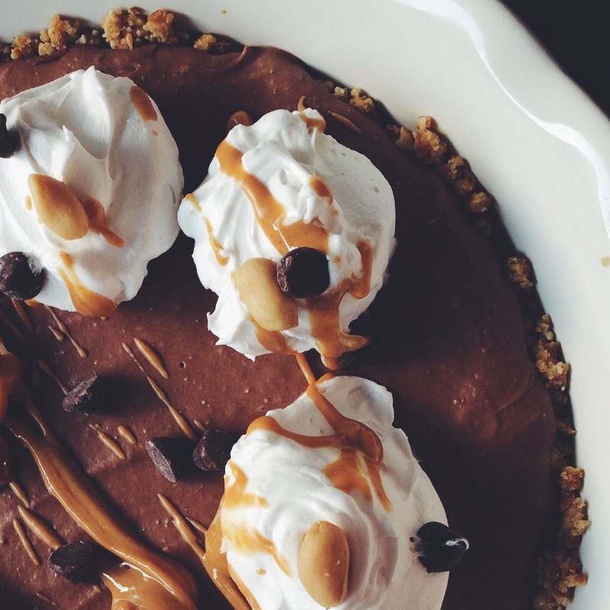A photo of delicious peanut butter pie to show how we can treat ourselves